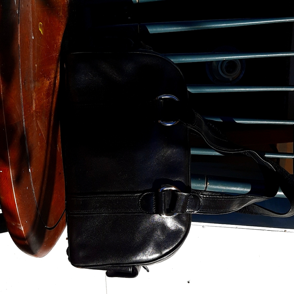 Mulholland Brothers Satchel Handbag Black Leather